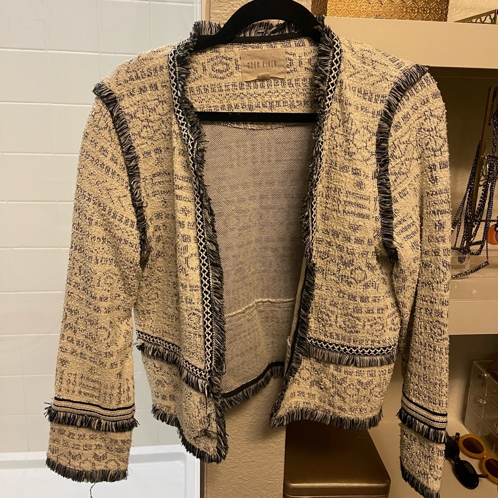 South Moon Under cropped fringe jacket